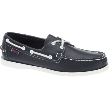 Chaussures bateau en cuir Sebago Docksides bleu nuit