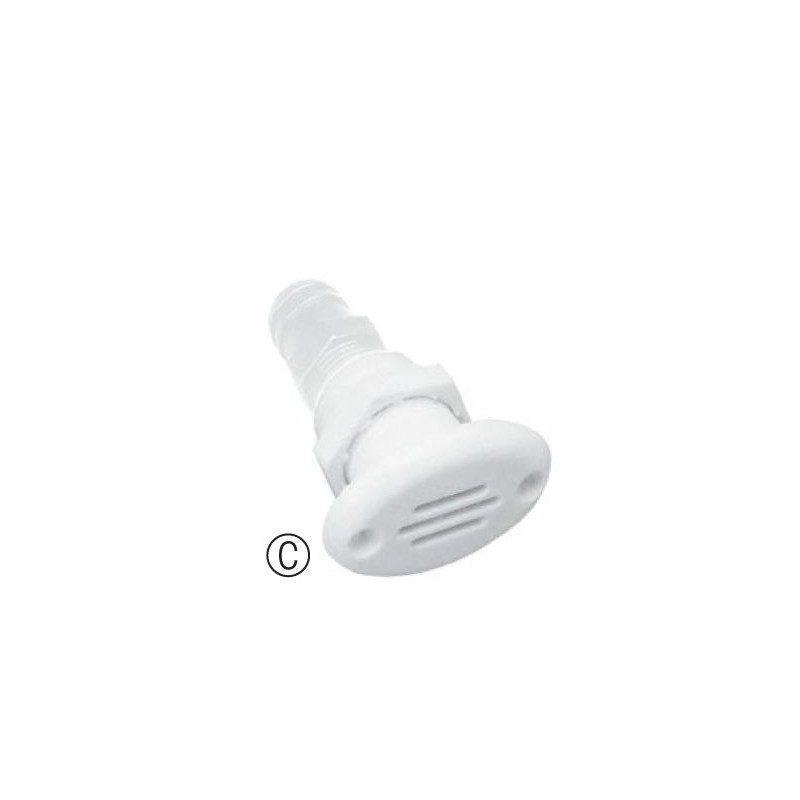 Event plastique droit Blanc - Modèle Ovale 16-19mm Event plastique droit Blanc - Modèle Ovale 16-19mm