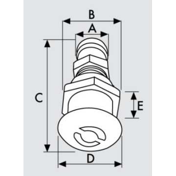 Entlüftung oval gerade 16-19mm