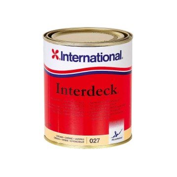 Interdeck peinture antidérapante et résistante pour ponts, 0.75l. Disponible en blanc, crème, gris ou sable