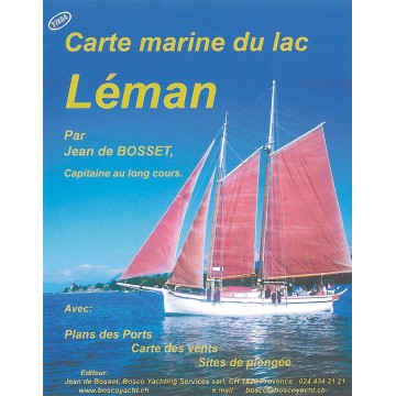 Carte marine du Lac Léman BOSCO 68/47cm