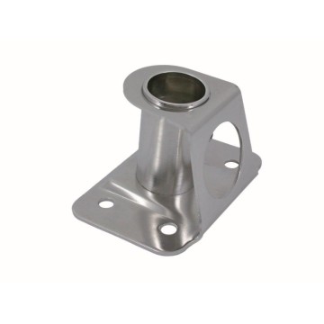 Embase de chandelier inox rectangle Ø25 64x90