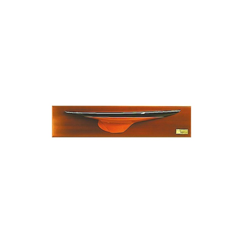 Halbmodell Segelschiff Americas\'s Cup Armen, 90cm aus Holz Halbmodell Segelschiff Americas\'s Cup Armen, 90cm aus Holz