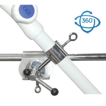 Fixation articulée universelle 360° inox Ø32max