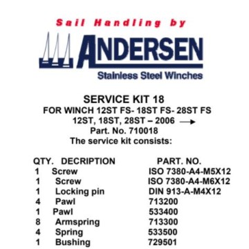 Service-Kit für 2-Gang Winschen, nach 2006
