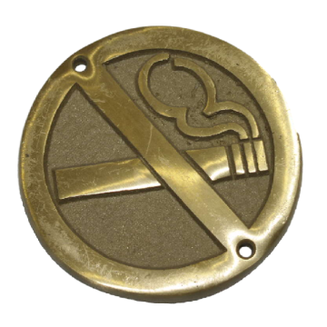 Messingplatte Interdiction de fumer
