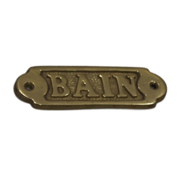 Plaque en laiton Bain