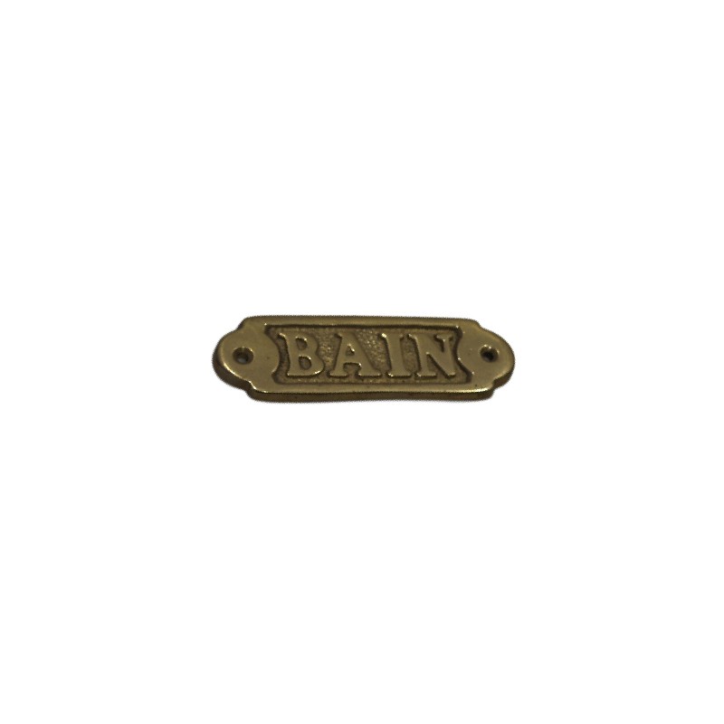 Plaque en laiton Bain Plaque en laiton Bain