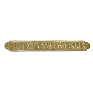 Messingplatte No Smoking