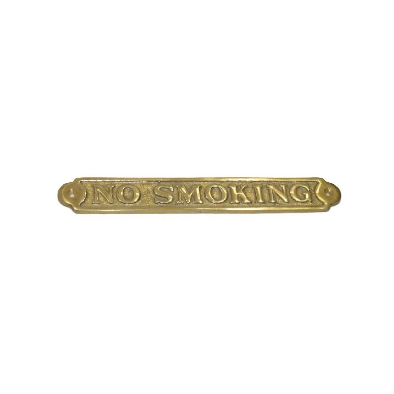 Plaque en laiton No Smoking Plaque en laiton No Smoking