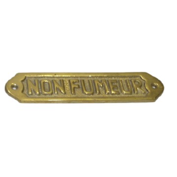 Messingplatte Non Fumeur
