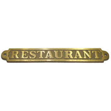 Messingplatte Restaurant