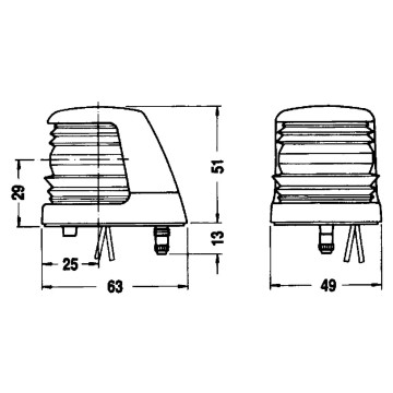 Zweifarbiges Buglicht 5 W Aquasignal Serie 20