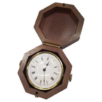 Barigo-Uhr aus Messing in einer Holzschachtel