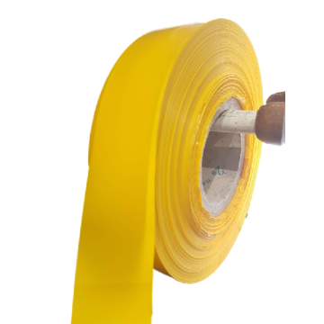 Ruban de signalisation en PVC jaune (prix/mètre)