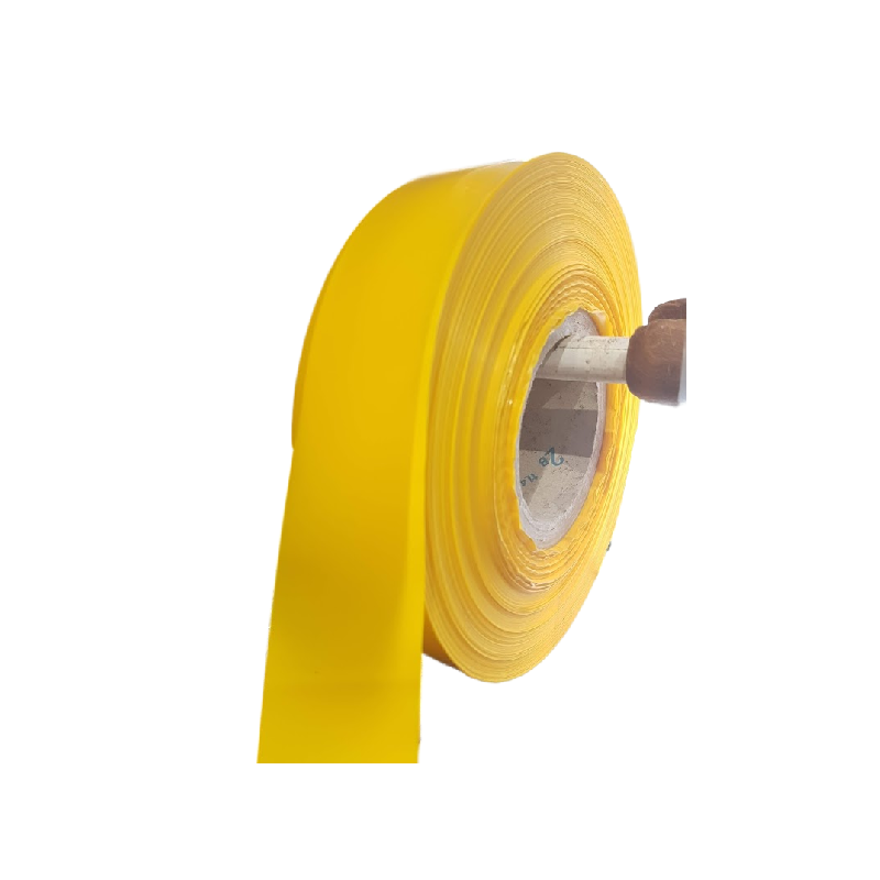 Ruban de signalisation en PVC jaune (prix/mètre)