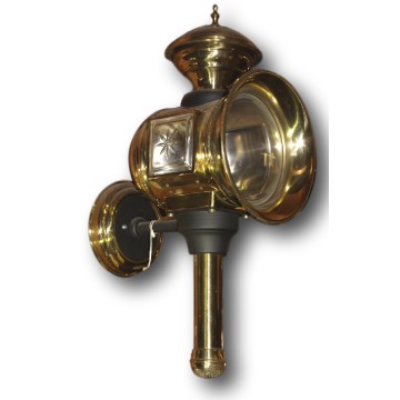 Lampe de fiacre laiton poli électrique 420mm