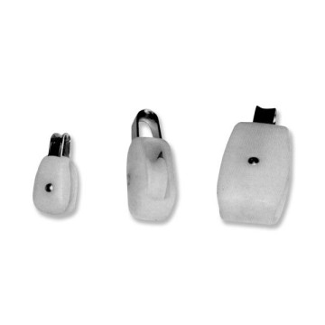 Poulie simple Ø25mm blanche Trem Ø corde 8mm