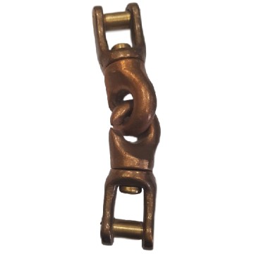 Crochet Brummel à émerillon 140mm bronze