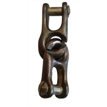 Brummelhaken mit schackel 100mm aus messing (paar)