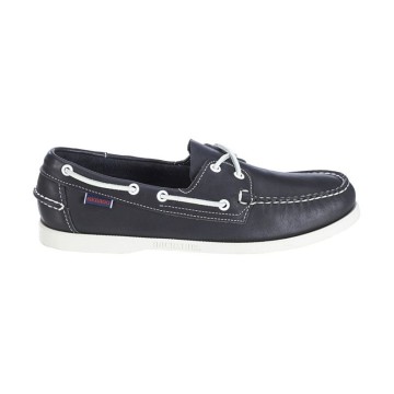 Chaussures bateau en cuir Sebago Docksides bleu nuit