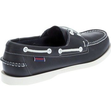 Chaussures bateau en cuir Sebago Docksides bleu nuit