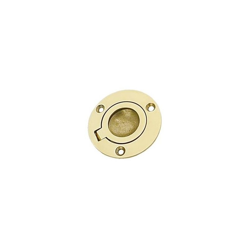Lève couvercle rond laiton poli Ø60mm Lève couvercle rond laiton poli Ø60mm