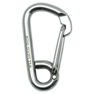 Asymmetrische Karabiner aus rostfreiem Stahl 80mm Ø8