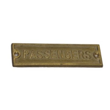 Plaque en laiton Passengers