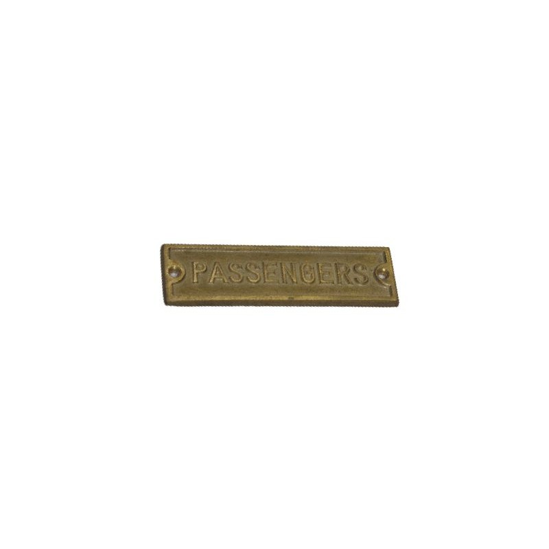 Plaque en laiton Passengers Plaque en laiton Passengers