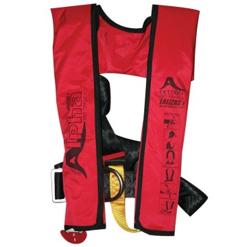 Gilet gonflable enfants 25 à 40 kg \"Alpha\" Lalizas 120N automatique avec harnais, rouge