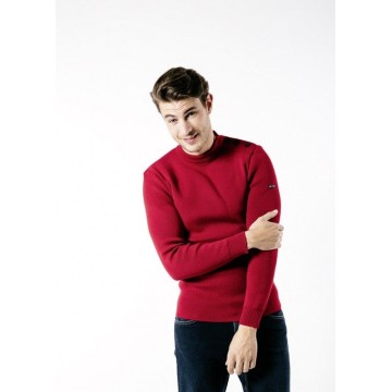 Saint James Seemanns Pullover Herren, Matelot, Medoc Rot