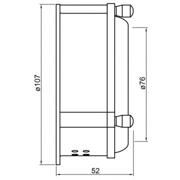 Schatz Quarz-Schiffsuhr, Serie Mini Ozean aus massivem, verchromtem Messing Ø78x48xØ107