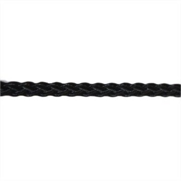 Cordage tressé polyester multifonction Ø1-4 noir, vendu au mètre