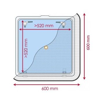 Waterline Design faltbares Moskitonetz für Decksluke