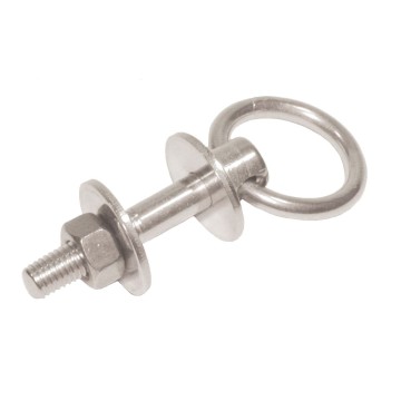 Piton à oeil rabatable (organeau) en inox, tige M10x55mm