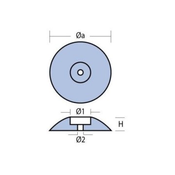 Anode de safran Magnesium ca.365g Ø90mm