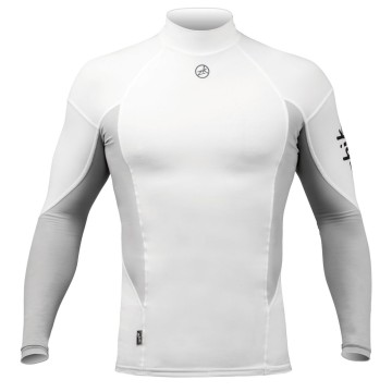 Lycra Zhik anti-UVA en Spandex, manches longues, blanc gris