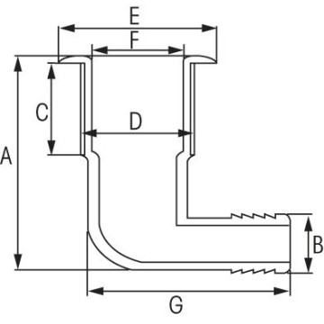 Winkelborddurchlass Ø 25mm