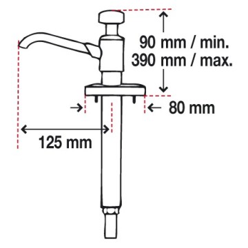 Pompe d\'évier à main, verticale