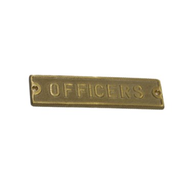 Plaque en laiton Officers