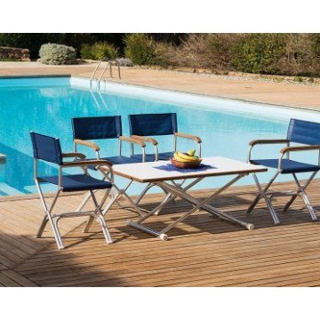 Astron Klappbarer Decktisch aus Aluminium - 125 x 75 cm