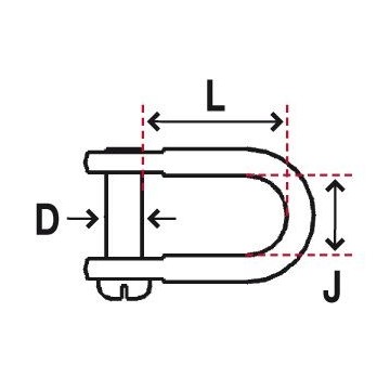 Ronstan Schäkel mit Schlitzschraube