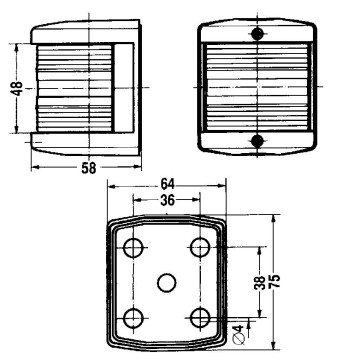 Aquasignal Grünes Steuerbordlicht 10 W Serie 25