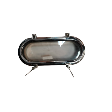 Hublot ovale en laiton chromé, 18x49cm