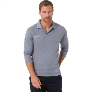Polo Riva Tech Gaastra manches longues Homme, Anthracite 