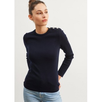 Pull Marin Uni Marée U navy