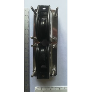 Double poulie en ligne à encastrer 44mm Harken