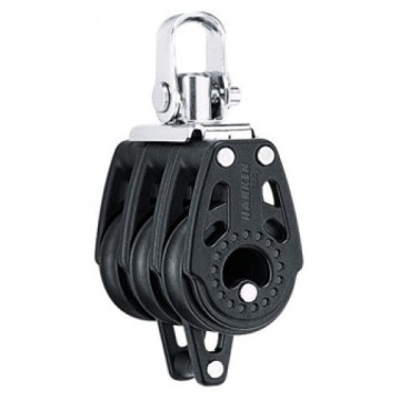 Harken 29mm Carbo Dreifachblock mit Wirbel und Hundsfott