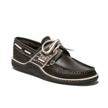 Chaussures bateau en cuir TBS Globek, Ebene Froment